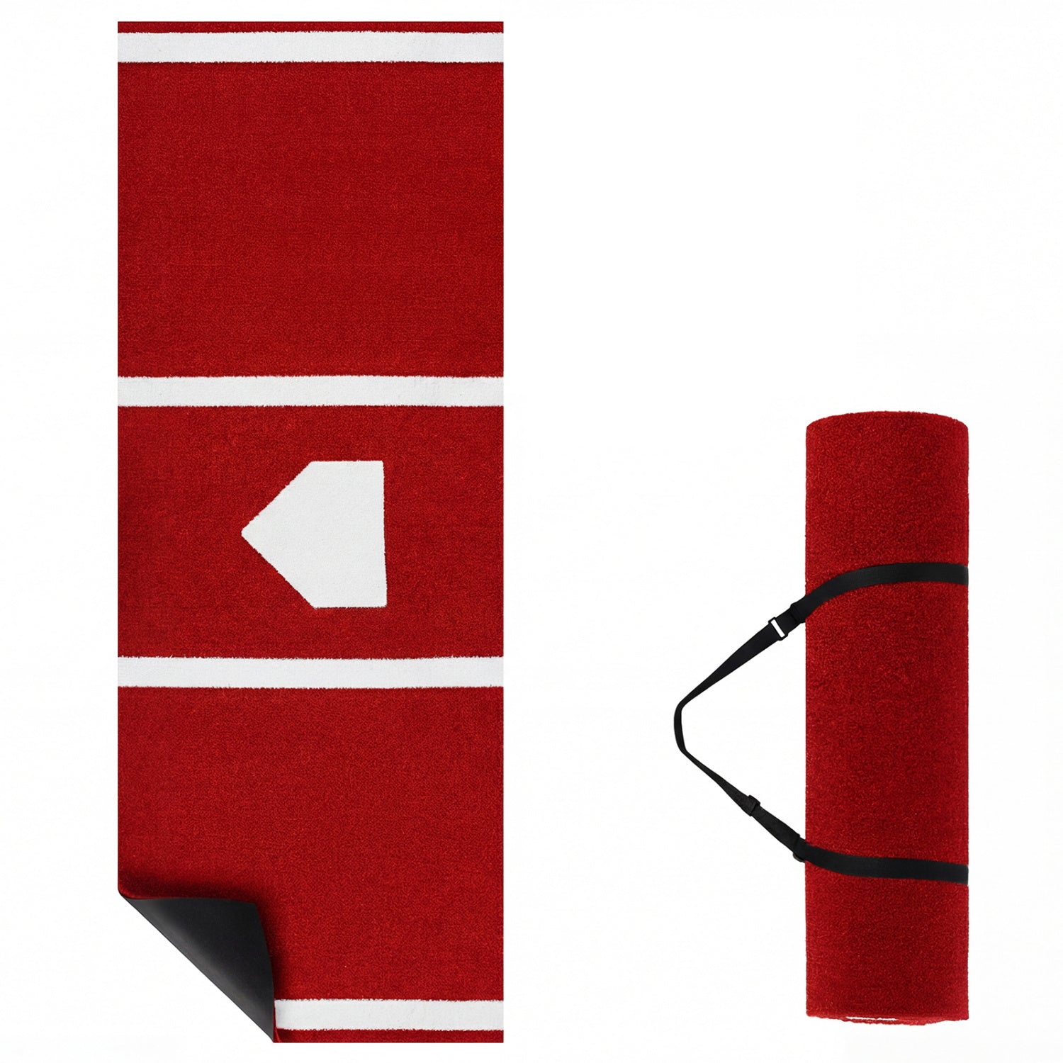 10 x 3.8 ft Baseball and Softball Hitting Mat with Home Plate