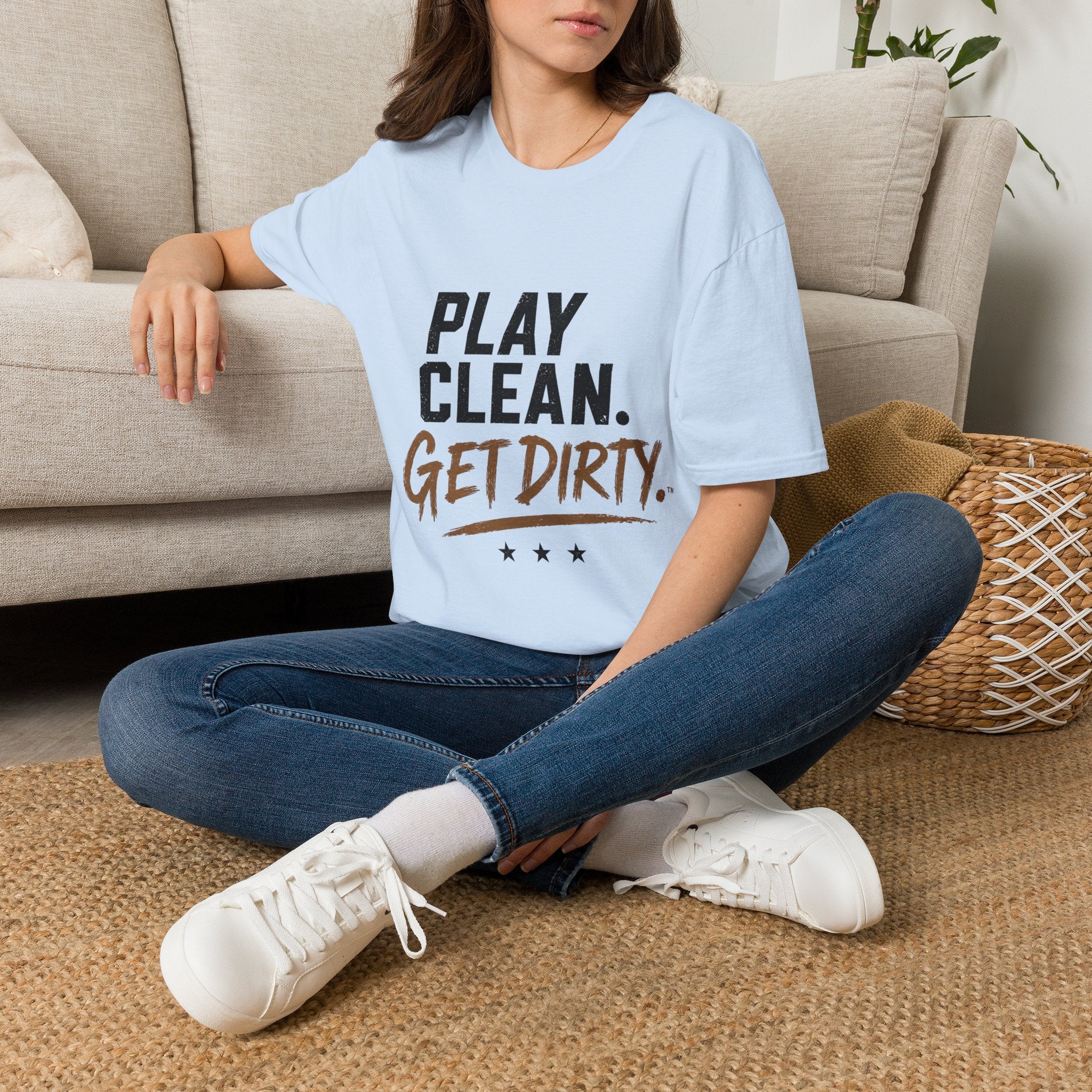 Play Clean. Get Dirty. T-Shirt — Motivational Sports & Outdoor Graphic Tee