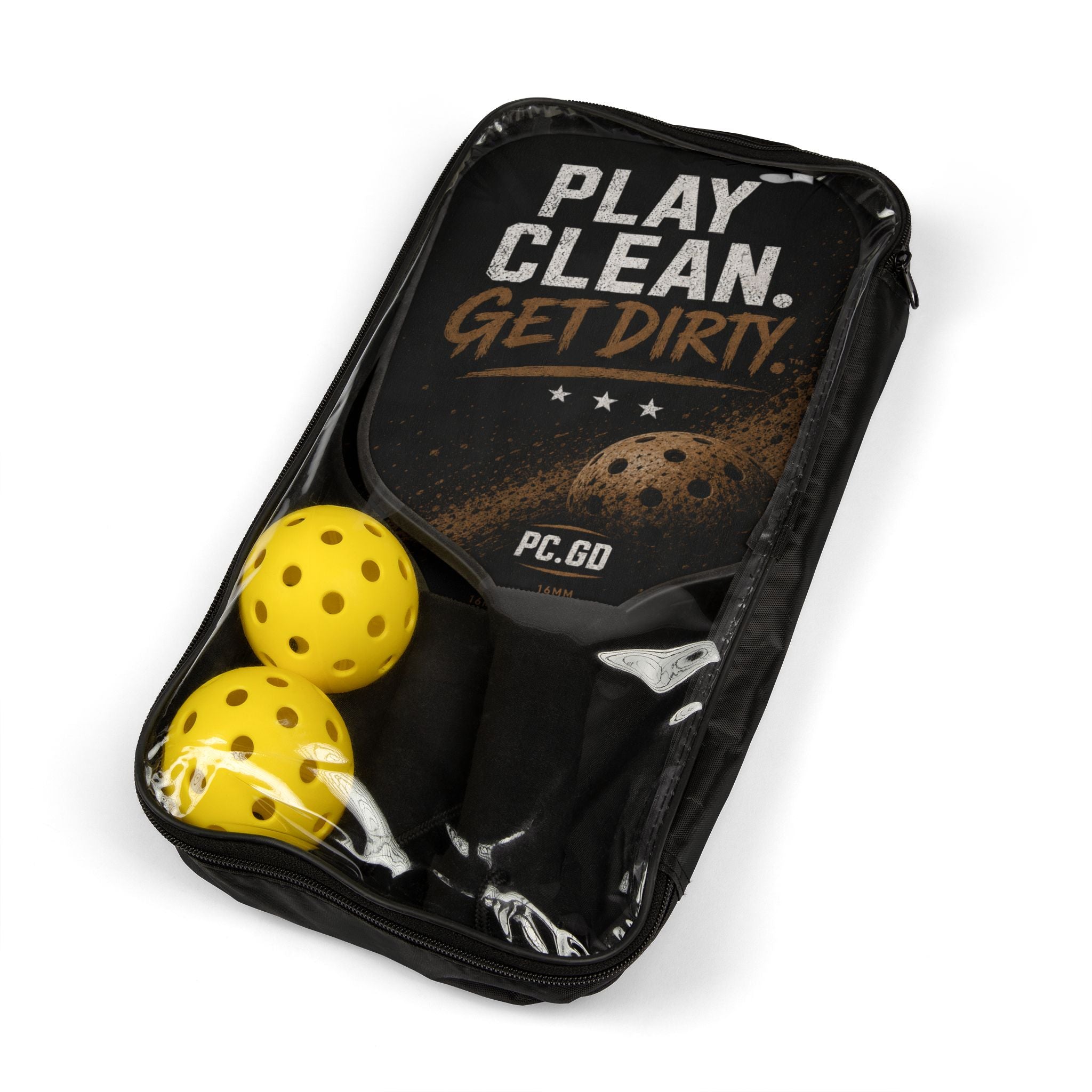 Pickleball Paddle Set – "Play Clean. Get Dirty." Paddle & Balls Kit