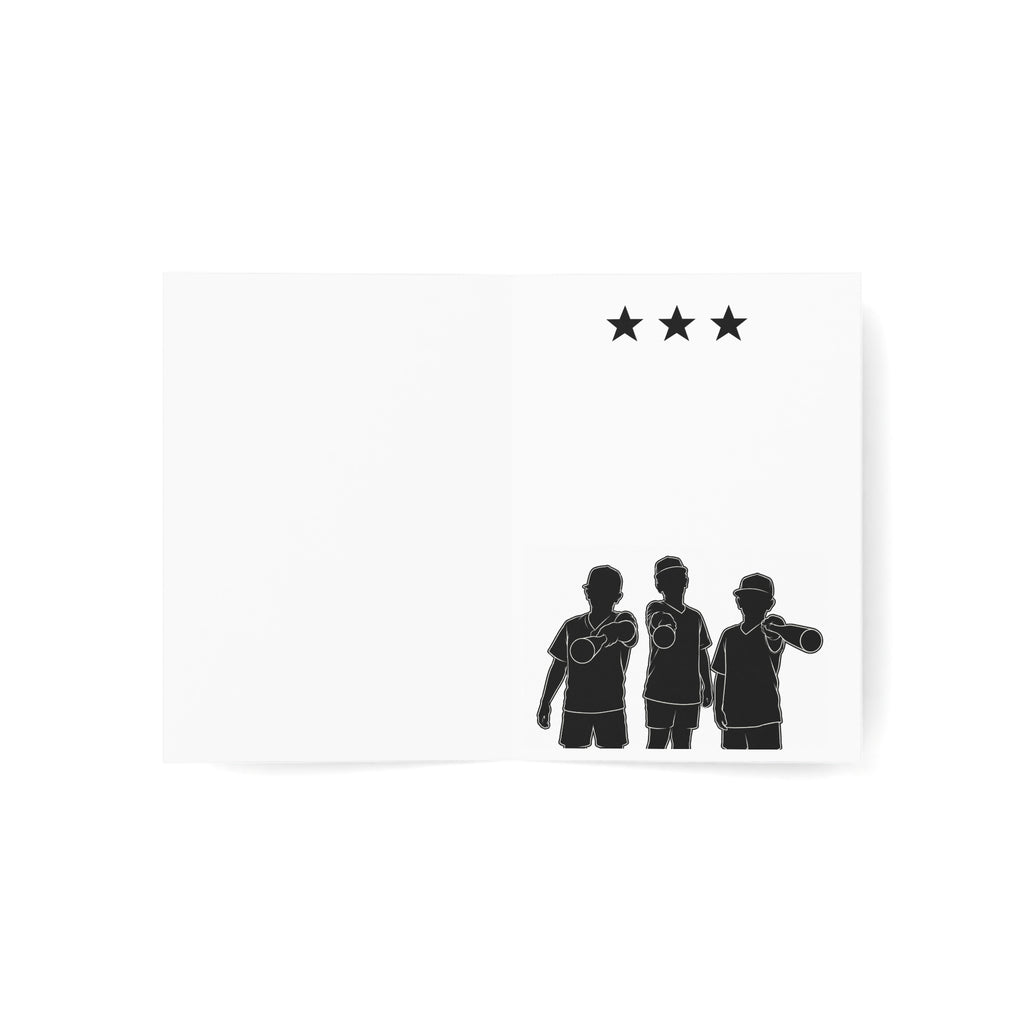 Greeting Card — "Play Clean. Get Dirty." Motivational Sports Card (1/10/30/50 pcs)