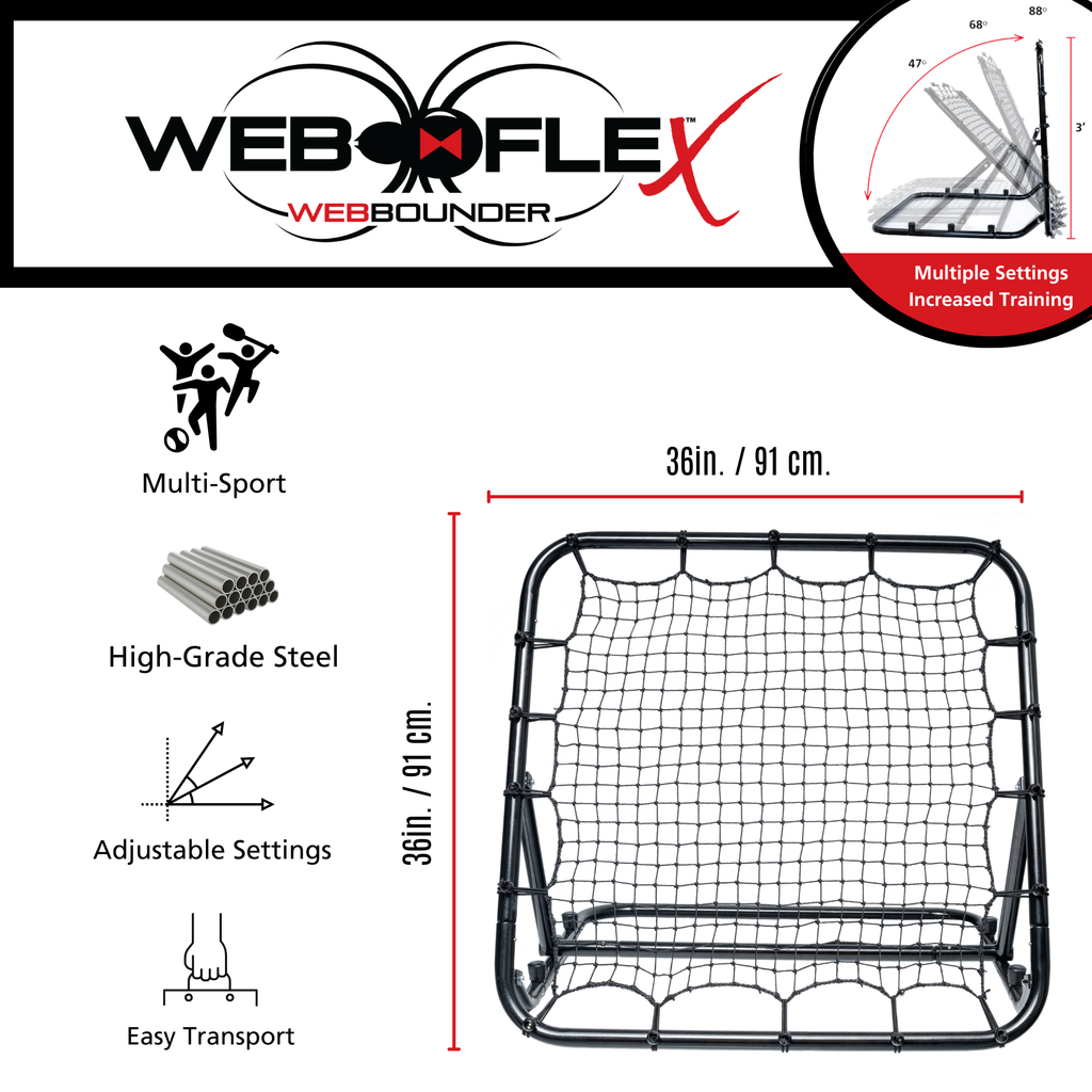 Web Rebounder 3x3 Portable Multi-Sport Defensive Trainer